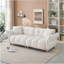 Canapé en tissu de 93,70 pouces de long, avec deux coussins assortis et trois sièges spacieux et confortables, pour le salon de bureau -386179275