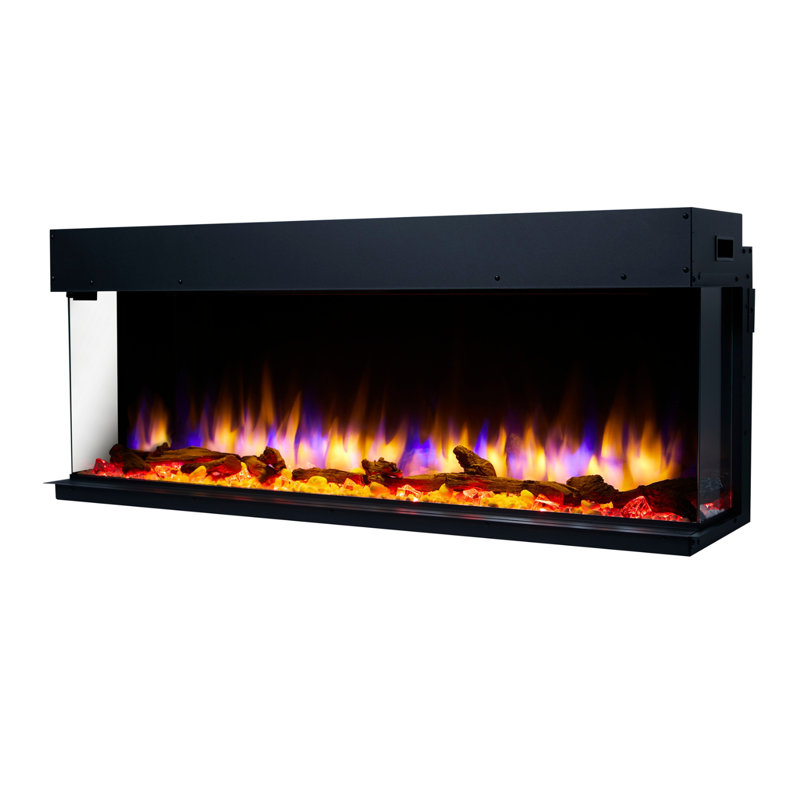 Castleton Fires & Fireplaces Black Electric Fireplace with 6824.28 BTU, 49.5cm H x 123cm W x 31cm D