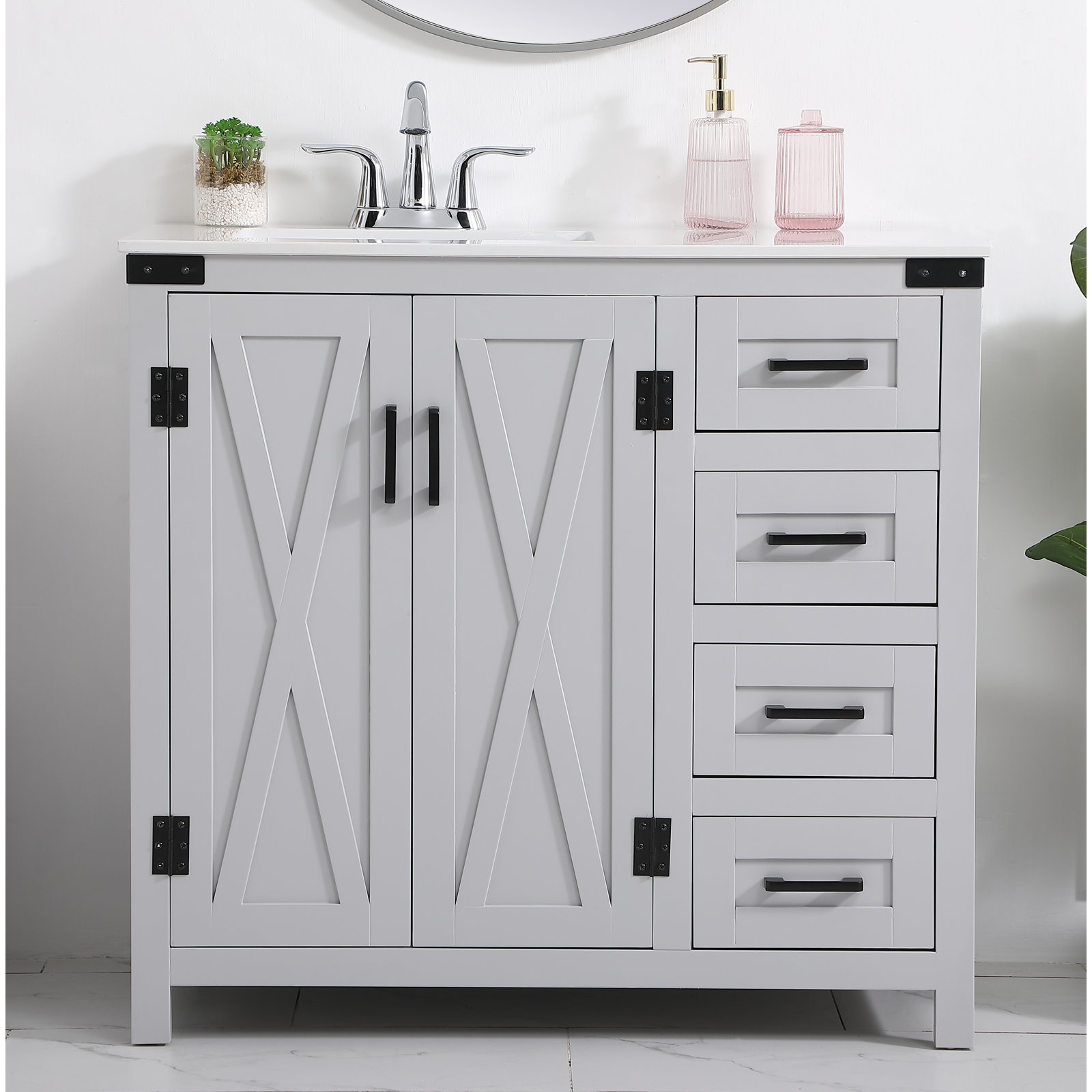 Slayton 36'' Single Bathroom Vanity, Gray