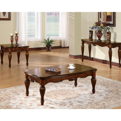 Traditional Style Cherry Table With Rectangular Top And Elegance Classic For Living Space Elegant Legs