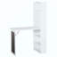 Bureau de bureau mural pliable avec table d'écriture et tablette latérale pliable-2138703078