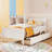 Twin Size Bed Frame With 2 Storage Drawers Wood Platform Bed With Headboard-877316