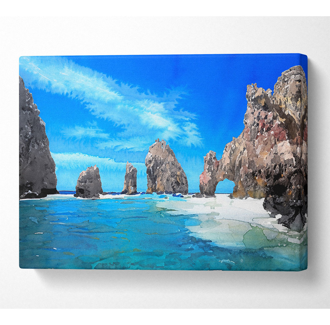 Cabo San Lucas Mexiko Leinwand Aquarell