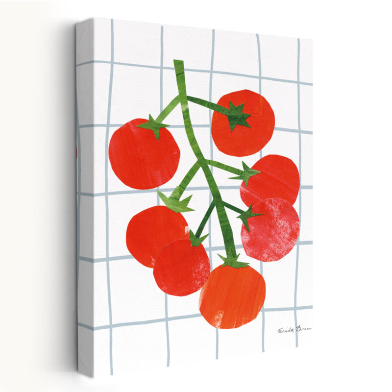 Fresh Tomatoes I Art, art abstrait contemporain, H 36 po x l 24 po