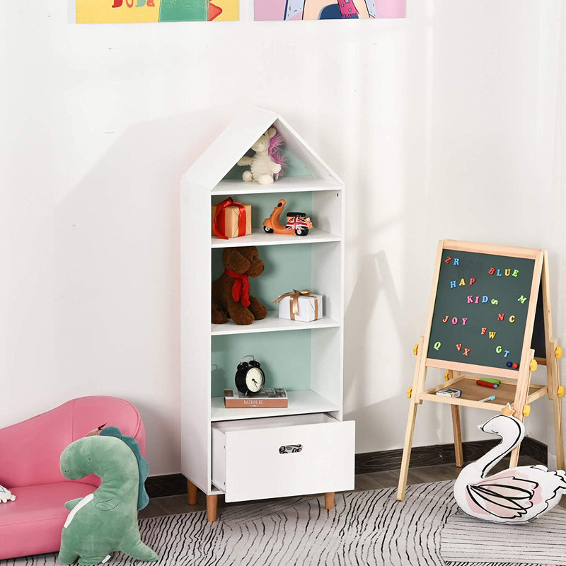 Mamie 142cm H X 50cm W Furniture Kids Book Cabinet