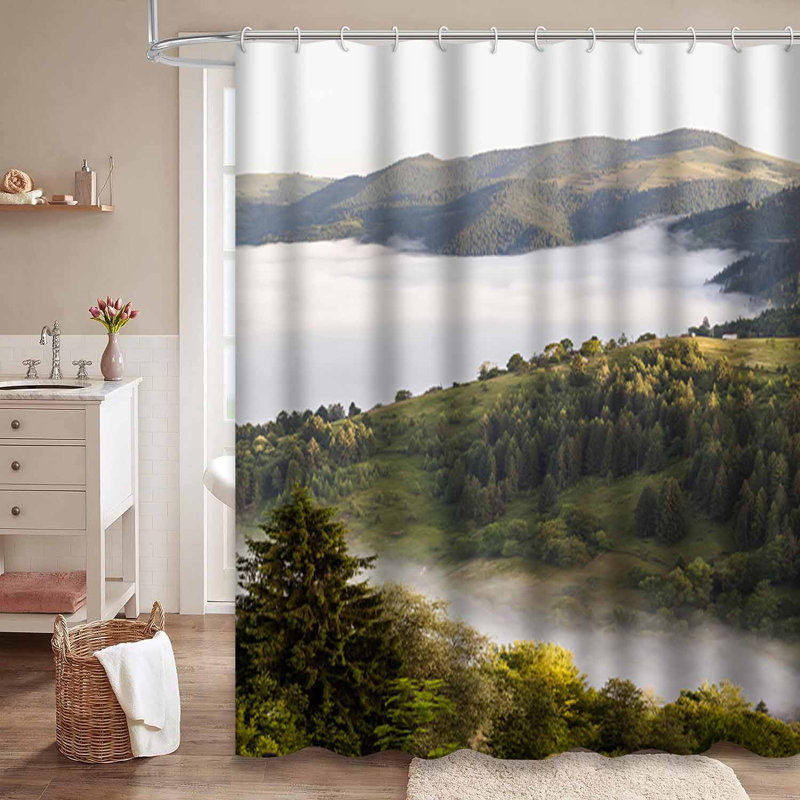 Magnifique rideau de douche avec 12 crochets, L 72 po x l 72 po
