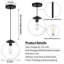 Luminaire suspendu simple à 1 lumière Gritta-402170374