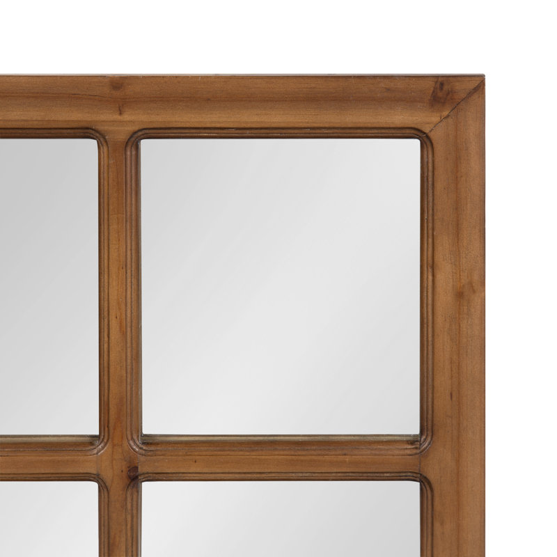 Miroir d'appoint Kaufman, H 24 po x l 18 po, Brun / noir