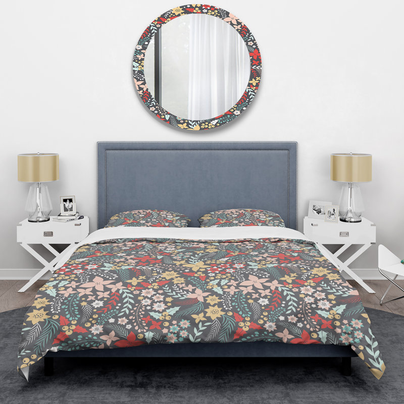 Multicolor Cute Flower Multicolor Cute Flower - Ensemble de housse de couette Cabin & Lodge