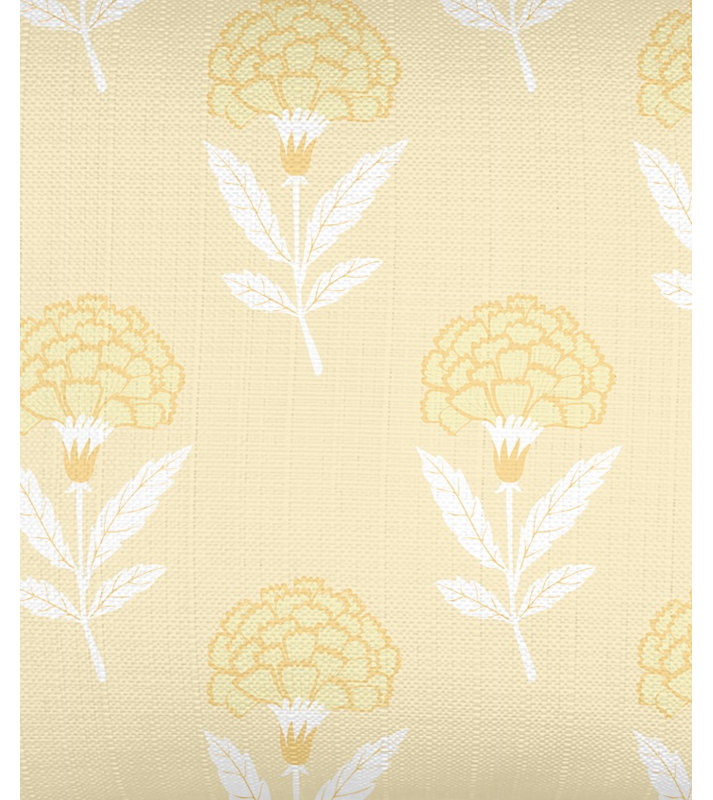 Printed Pillows Linen Pillow Cover, Yellow, Square 26", Pillow Cover Only - No Insert
