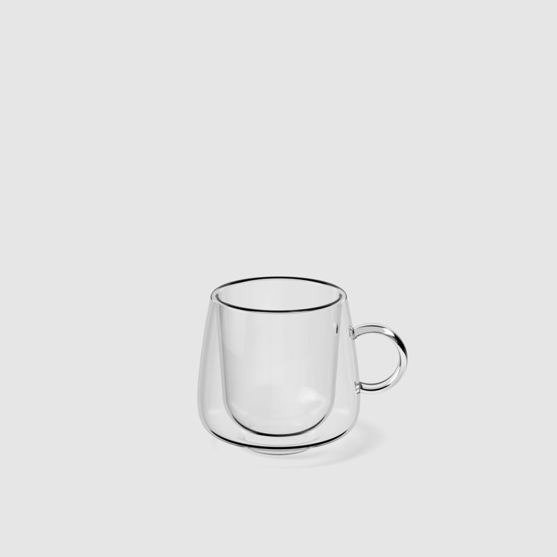 Villeroy & Boch Artesano Hot & Cold Beverages Espresso Glass, Set of 2 Glasses, Double-Walled Glasses for Cold and Hot Beverages, 3.75 oz, Borosilicate Glass, Dishwasher-Safe, Microwave-Safe
