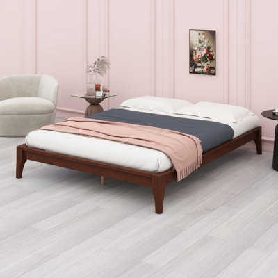 Solid Dry Bamboo Wood Platform Bed