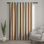 Brown Vertical Stripes Window Curtains, Stripes Sheer & Blockout Curtains - 1 Panel