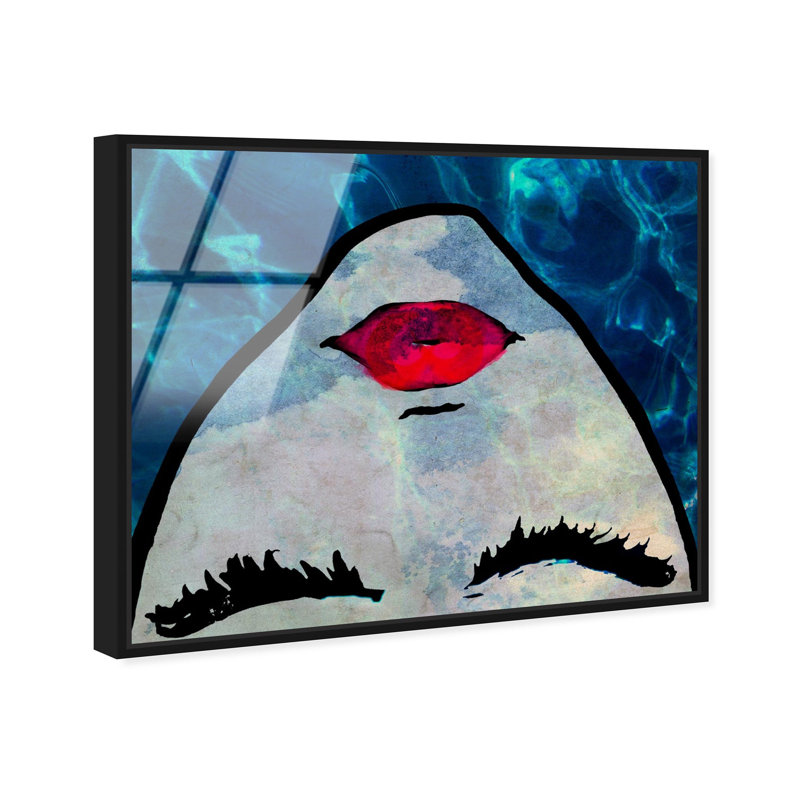 Oliver Gal Water Coveted Blue Sea Fashion - Framed Acrylic Glass Wall Art, 25" H x 31" W