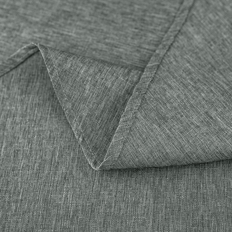 180cm Round Faux Linen Tablecloth, Water-Resistant, Spill-Proof, Wipeable Polyester for Dining & Buffet, Grey