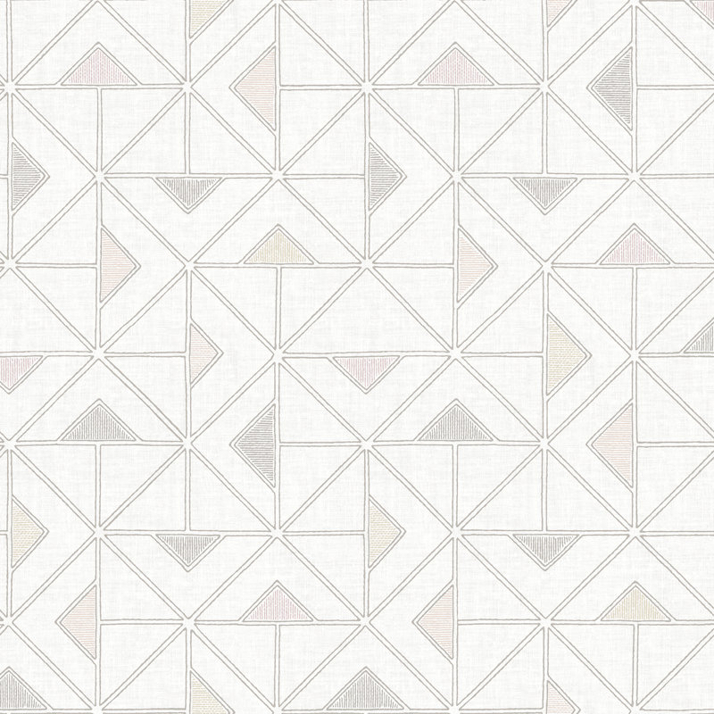 Geometric Wallpaper Double Roll, Neutral