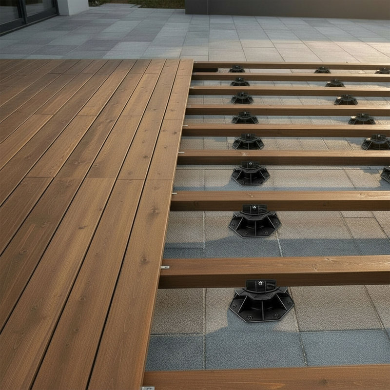 Adjustable Pedestals Riser For Joist 30-60mm
