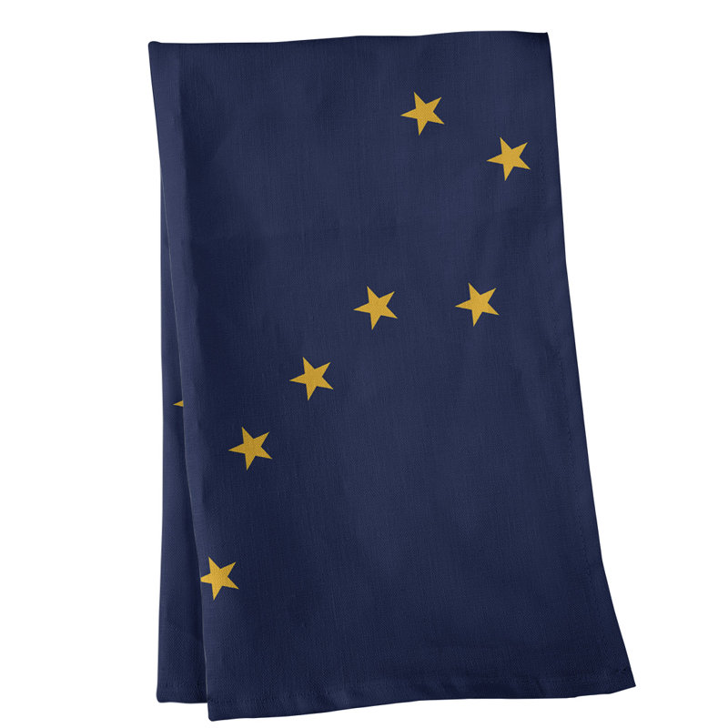Serviette de thé en drapeau alaska, Sergé de coton
