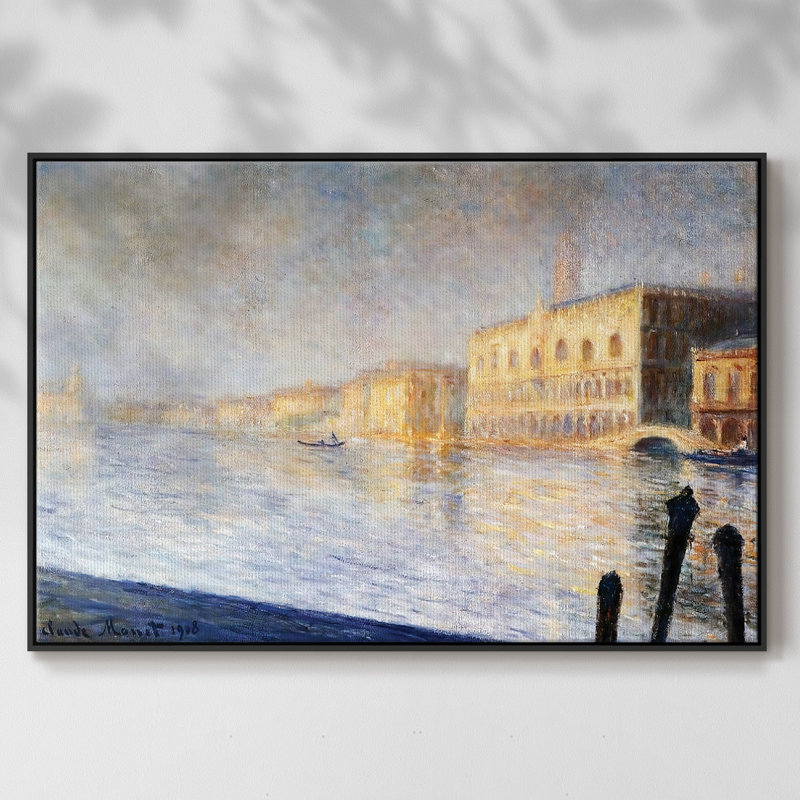 " The Doges' Palace, 1908 ", Black, 17" H x 25" W x 2" D