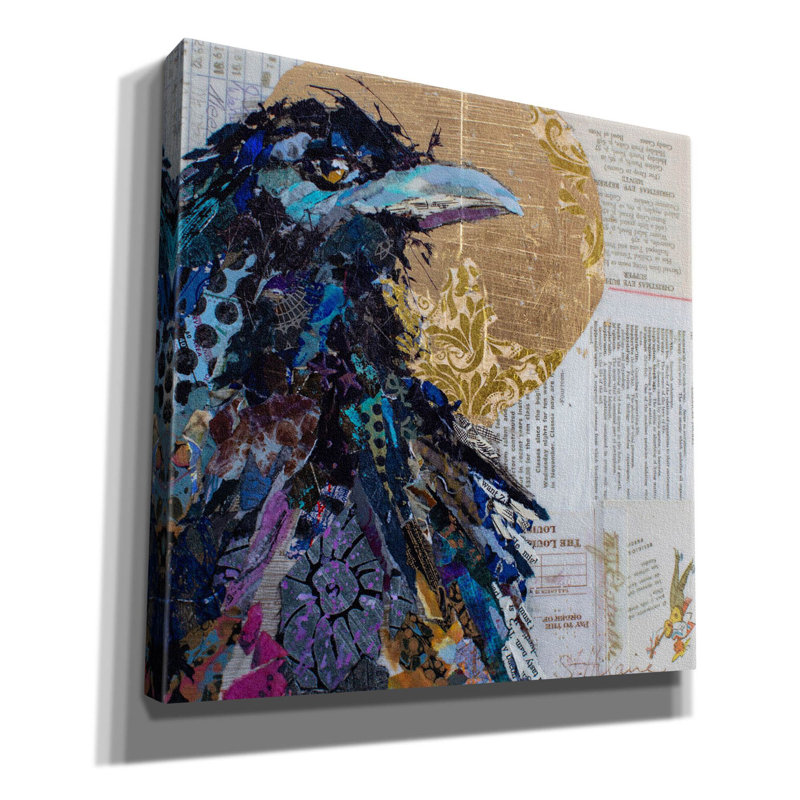 Impression sur toile «Tidioute Raven 7» par St. Hilaire Elizabeth, H 26 po x l 26 po x P 1,5 po