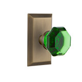 Studio Plate with Waldorf Emerald Door Knob
