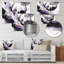 Décoration murale en métal mauve à multiples facettes - Cubisme-950708828