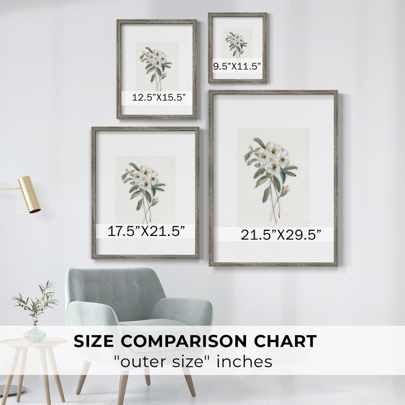 Mountain Laurel I, reproduction encadrée - bois massif 50790, H 21 po x l 17 po