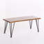 Teak Industrial Coffee Table Set - Wood (acacia) & Metal Frame, 1 Coffee Table + 2 Accent Tables