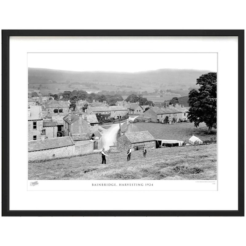 Bainbridge, Harvesting 1924 - Single Picture Frame Print, 60cm H x 80cm W x 2.3cm D