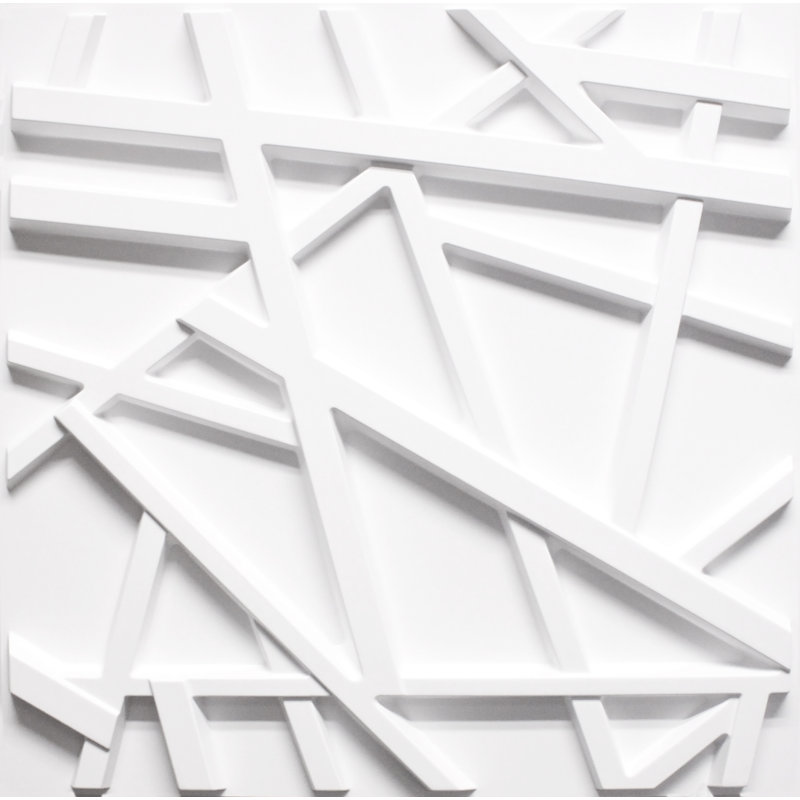 Panneau mural 3D blanc 19,7 po x 19,7 po Falkirk Ross (paquet de 5)