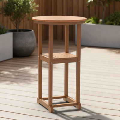 Cedartown 24" Round Farmhouse Counter Bistro Table HDPE Bar Table