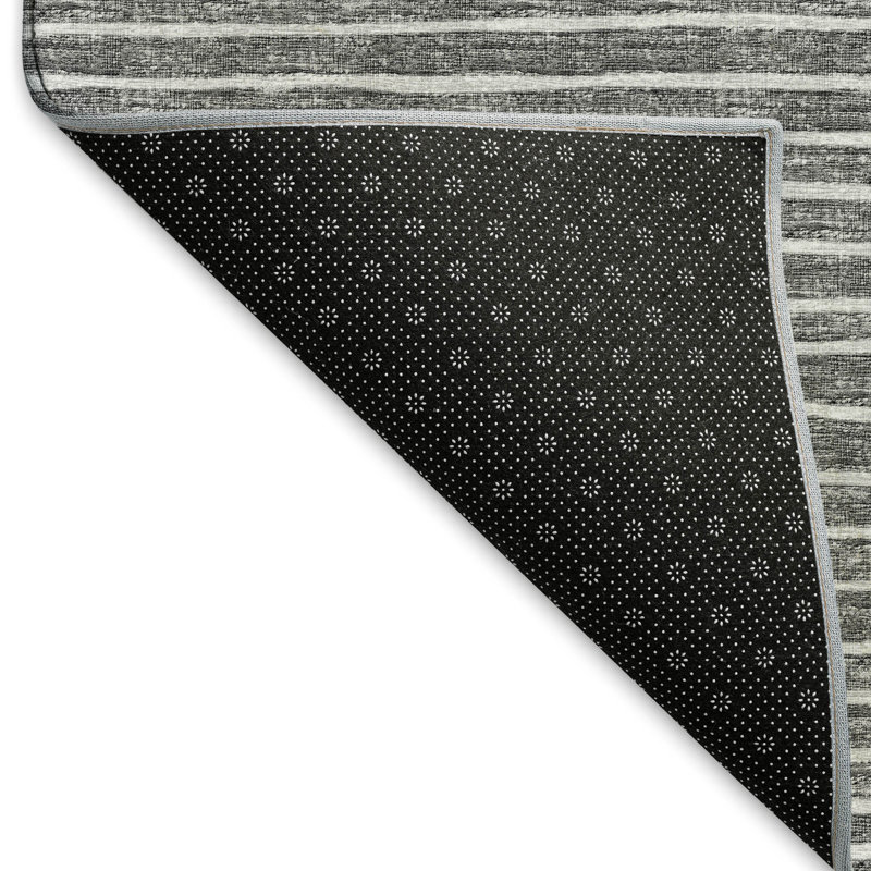 Premium Machine Washable Vaseem AMF138 Gray Rug, Rectangle 1'8" x 2'6"
