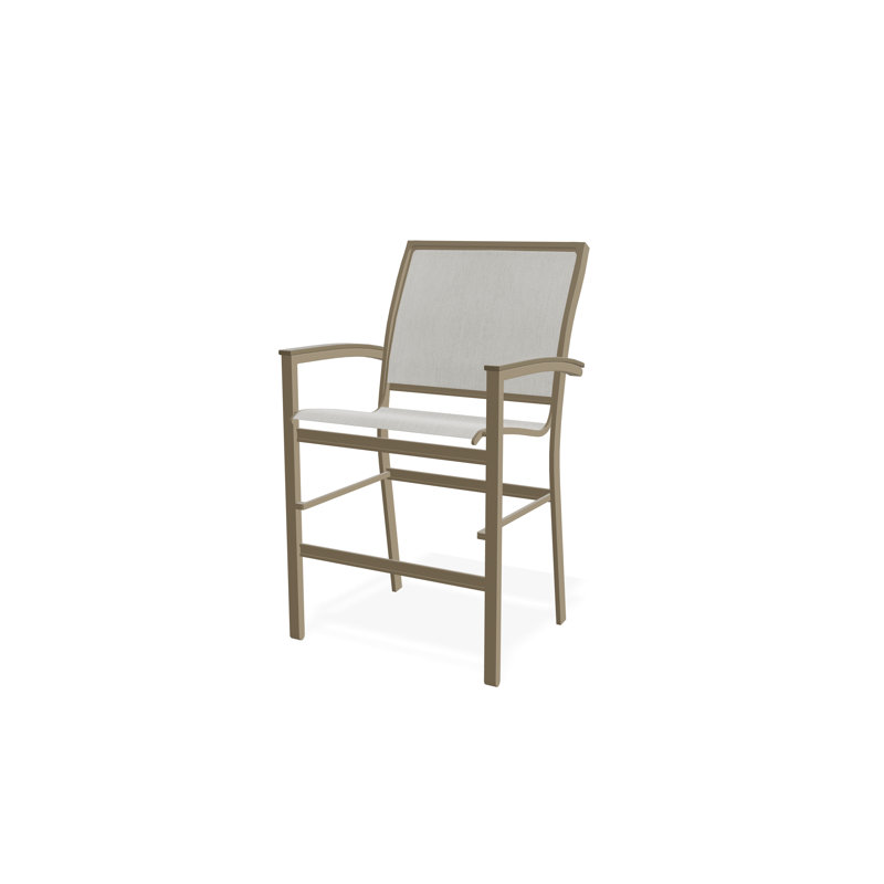 Chaise de café empilable en aluminium Bazza, Bois de plage, Huître Augustine