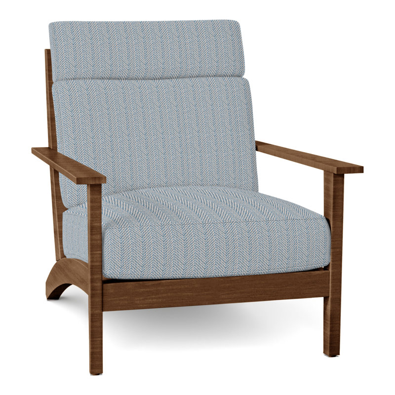 Kennebunkport Patio Chair with Cushions, Oak, Welt + Standard fill, Verona Fossil