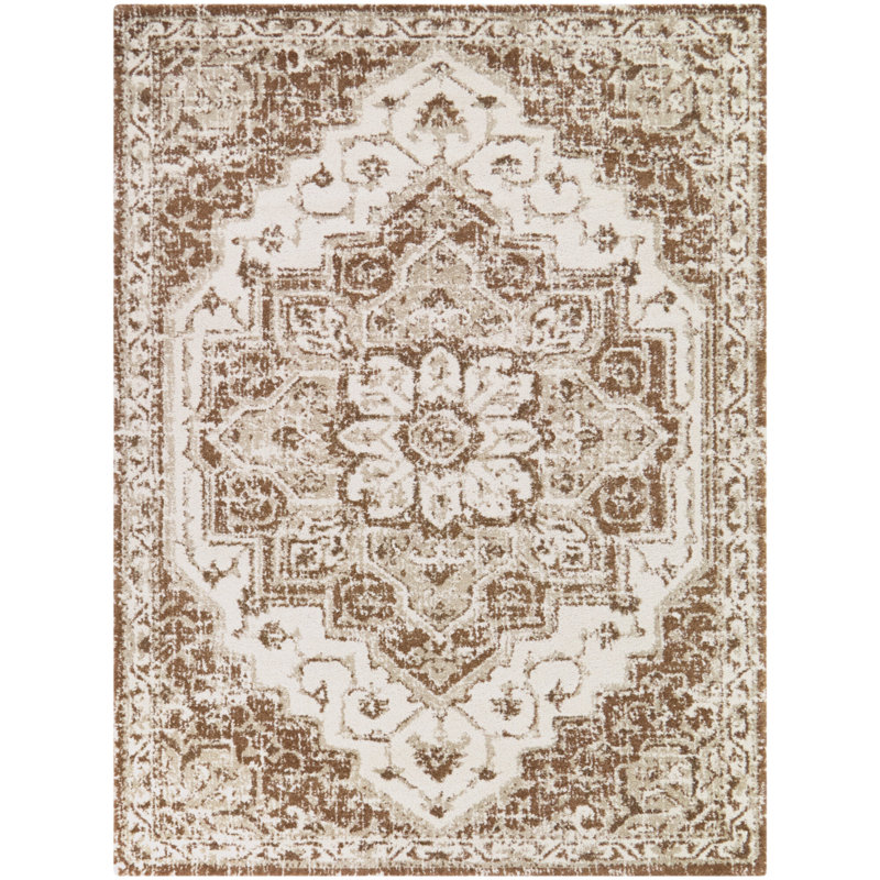 Keegan Brown Persian Medallion Area Rug, Rectangle 5'3" x 6'11.9"