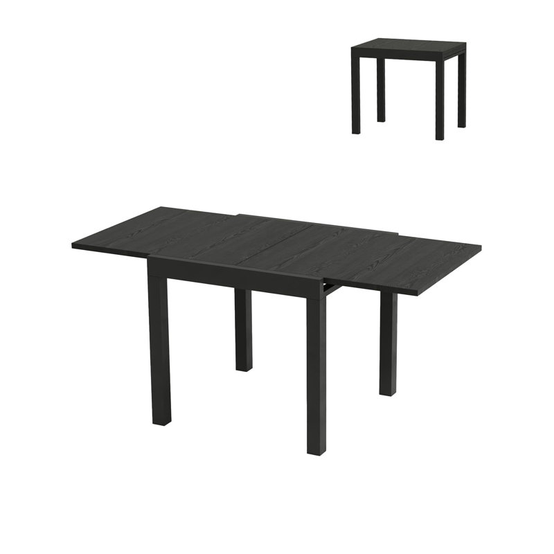 Expandable Outdoor Dining Table – 31"-63" Adjustable Patio Table For 4-6 People, Dark Grey