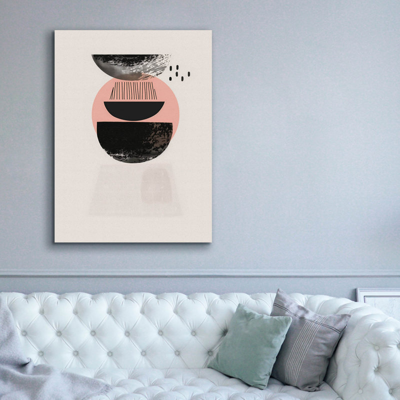 Art mural sur toile Wrought Studio ™ «Abstract Minimalist Shapes No 8» par Andreas Magnusson, H 54 po x l 40 po x P 1,5 po