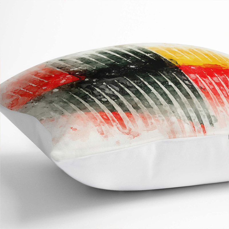 Geometric Square Cushion, White, 40cm H x 40cm W x 15cm D