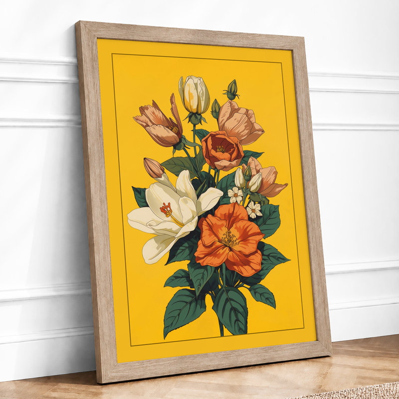 Bloom Botanical - Framed Print, A1 - 84.1 x 59.4 cm, Oak