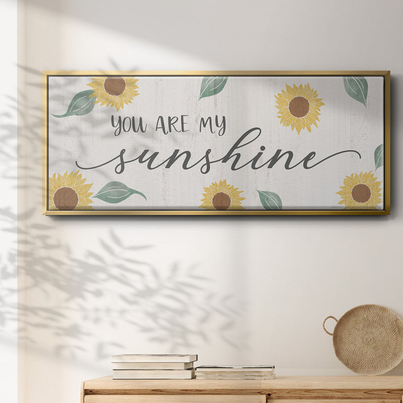 «You Are My Sunshine», toile encadrée, H 24 po x l 60 po