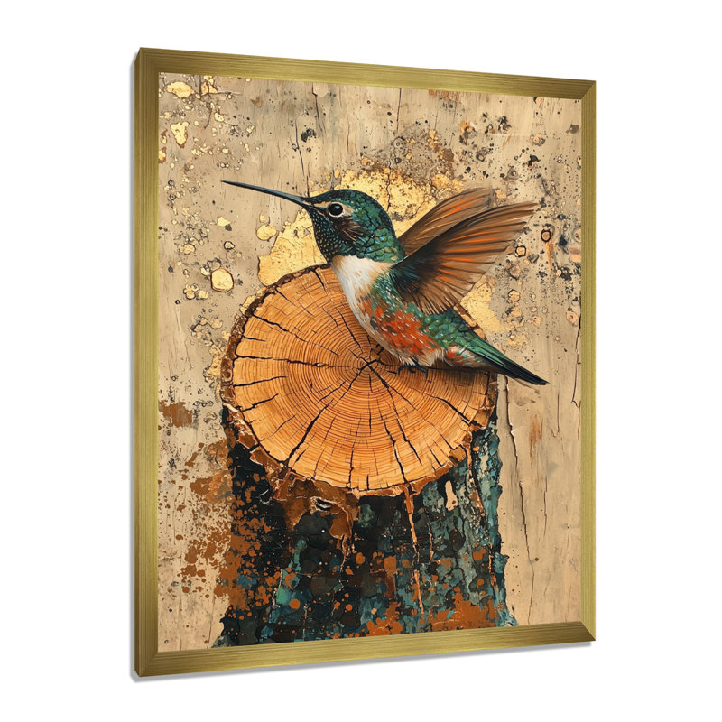 Govinda - animaux, impressions sur toile, H 20 po x l 12 po, Doré, Picture Framed