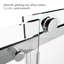 Porte coulissante de salle de bain - l 56-60 po x H 76 po, verre trempé, douche de quincaillerie 76 po avec quincaillerie, barre à serviettes et poignée