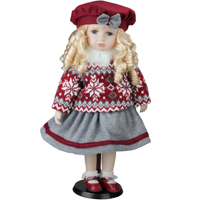 Poupée de collection 17,5 "Becca" en béret rouge debout