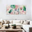 Ensemble de 3 pièces florales et botaniques avec jolies fleurs tropicales sur toile-67984806