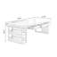 Bureau rectangulaire brun en bois massif avec 6 tiroirs-988421203
