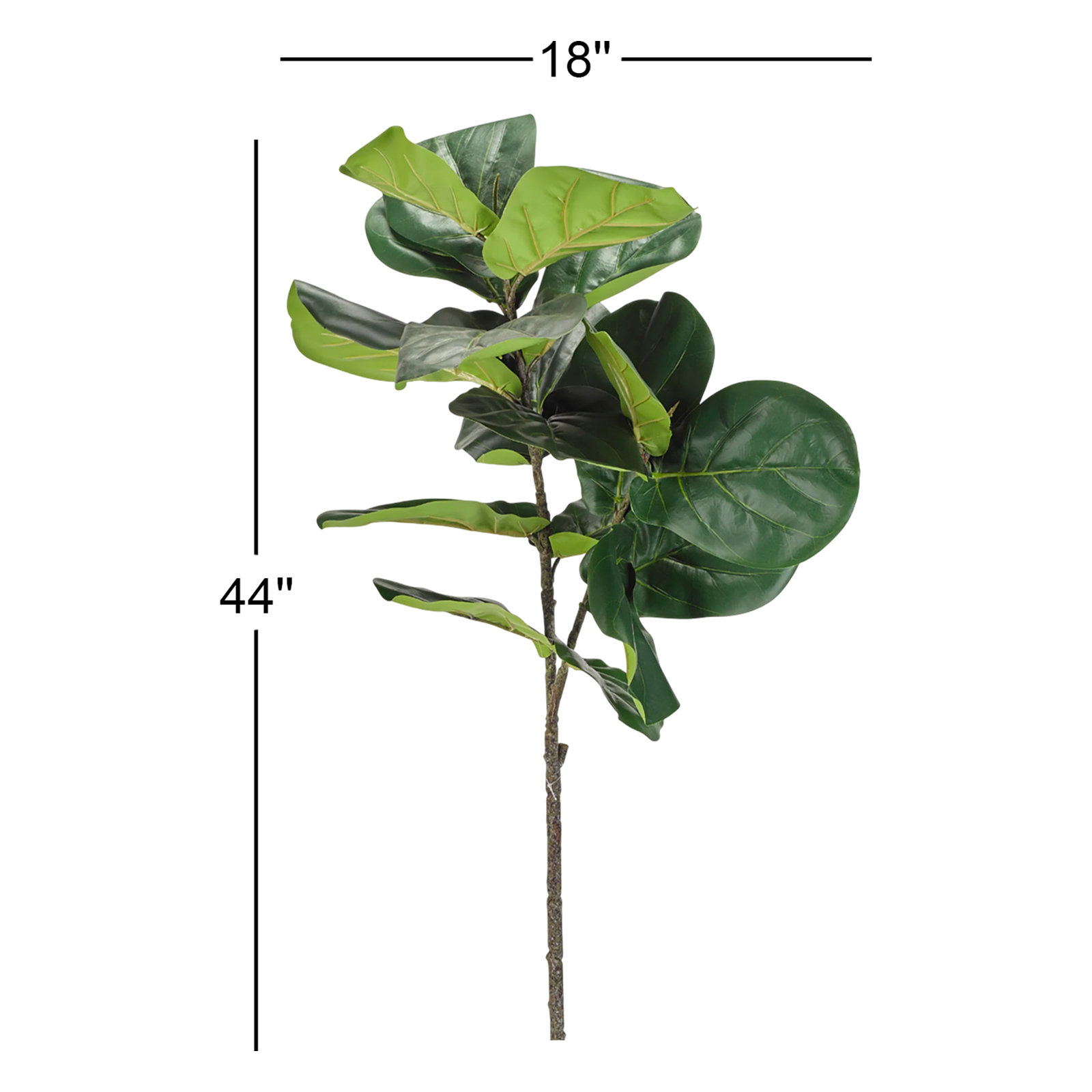 44'' Faux Fiddle Leaf Fig Branch