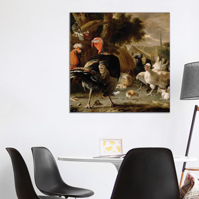 «Poultry Yard, C.1668» par Carl Christian Carlsen - impression d'art graphique