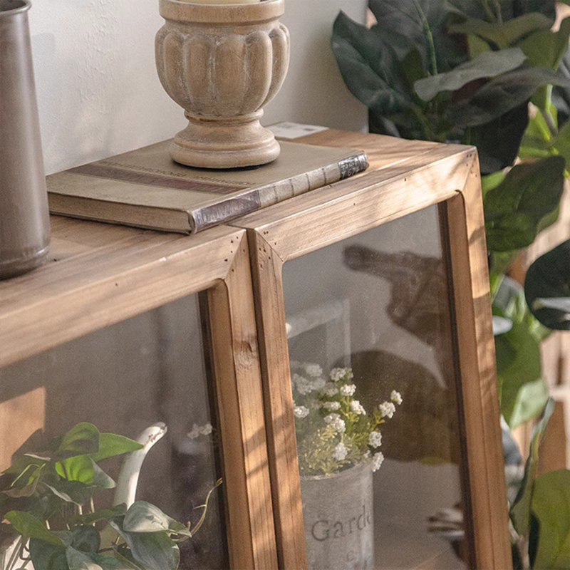 Vitrines en bois massif Burlywood