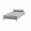Canapé-lit en velours avec coussin Melange, gris, parfait pour le confort et la polyvalence de tout espace de vie