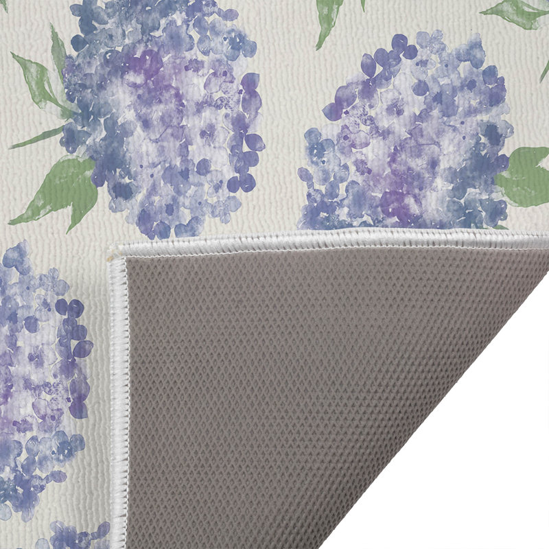 Paillasson Hydrangea Love, 21" W x 34" L, Ivory